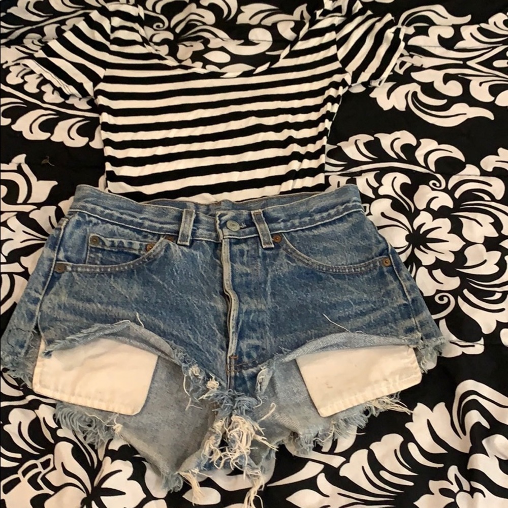 Black and white body suit